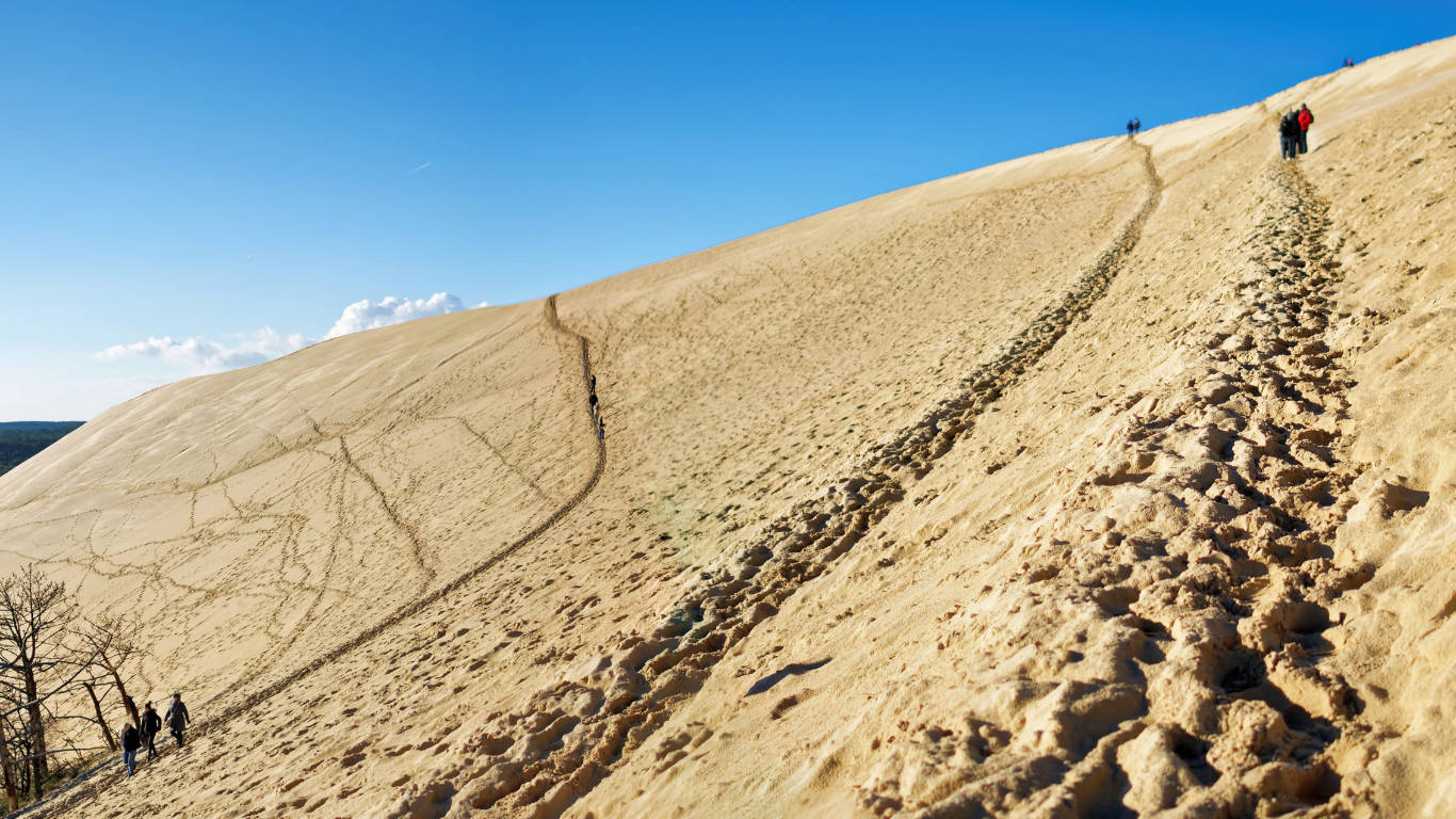 People walking on Dune du Pilat