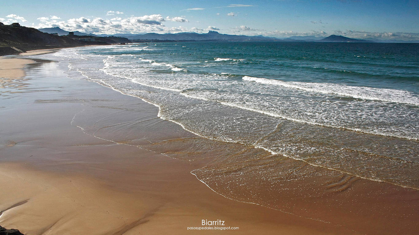 Atlantic coast in Biarritz
